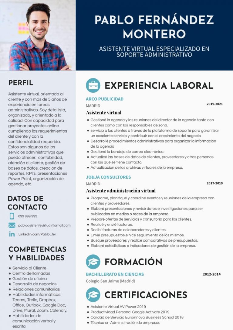 C Mo Hacer Un Cv Para Asistente Virtual Ejemplos Plantillas