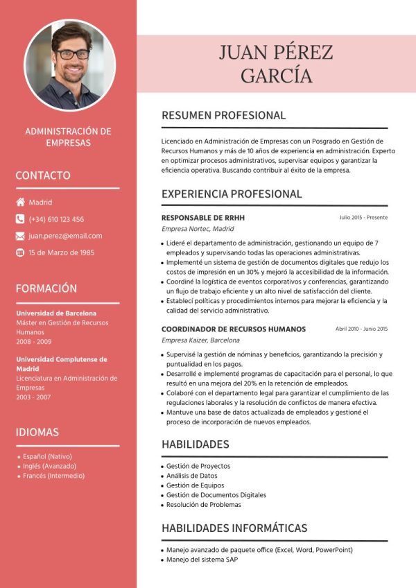 Modelos De Cv Espana Cómo hacer un CV para trabajar en España 🇪🇸