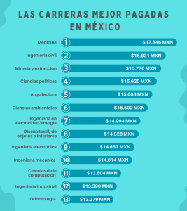 Las 13 Carreras Mejor Pagadas En México 2024