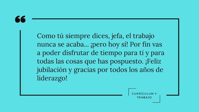 Mensajes De Jubilación: Ideas únicas Y Personalizadas - Currículum Y ...